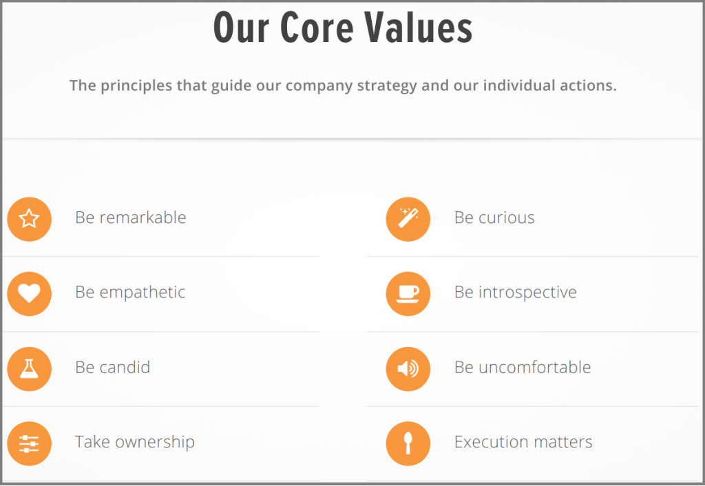 examples of principles and values